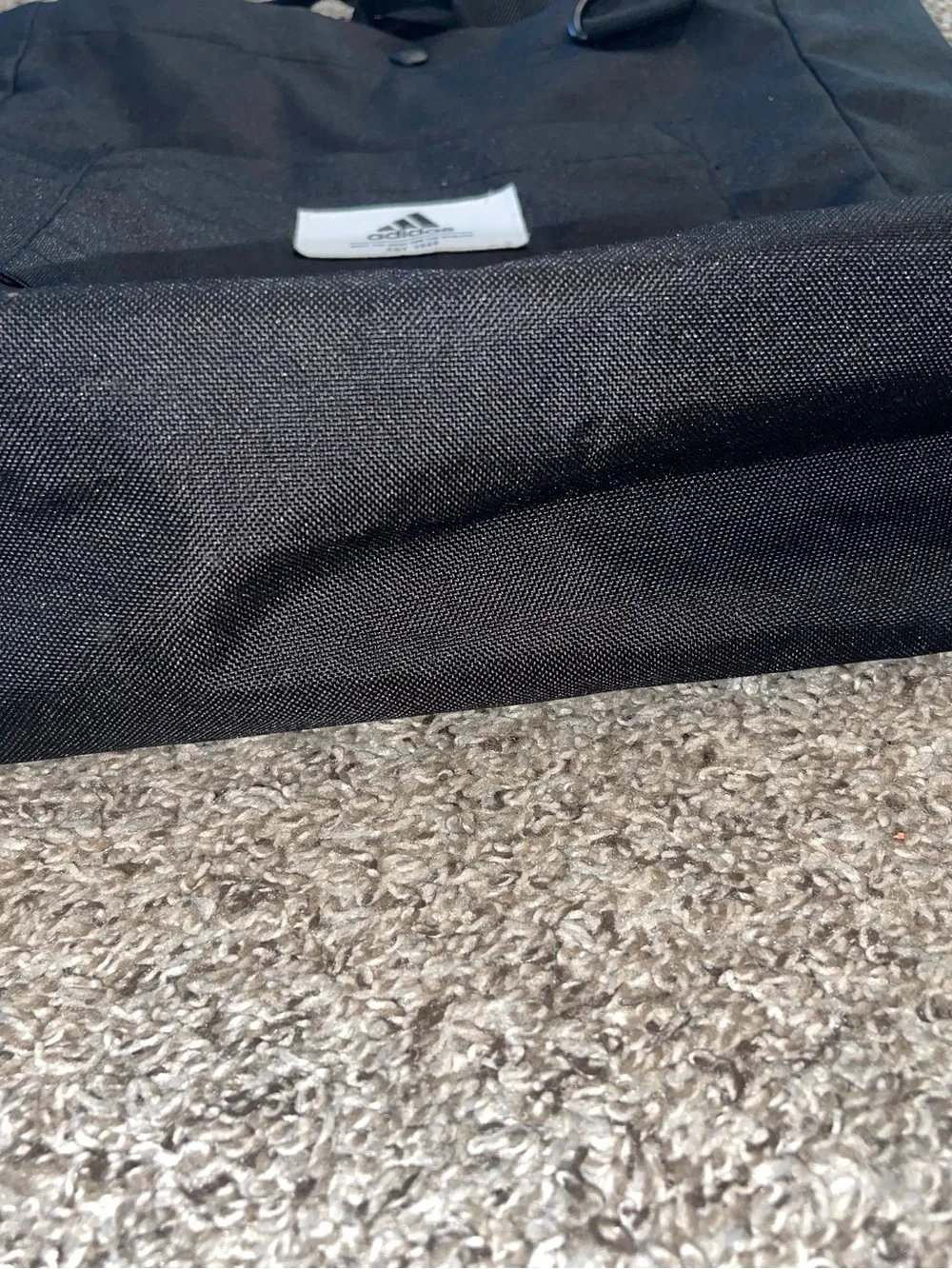 adidas Black Messenger Tote with Front Logo Patch